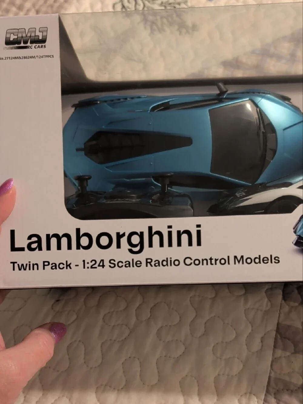 Lamborghini Metallic Teal and Black RC Twin Pack